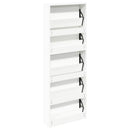 vidaXL fehér 5 szintes tükrös cipőszekrény 63 x 17 x 169,5 cm