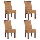 vidaXL 4 db barna természetes rattan étkezőszék