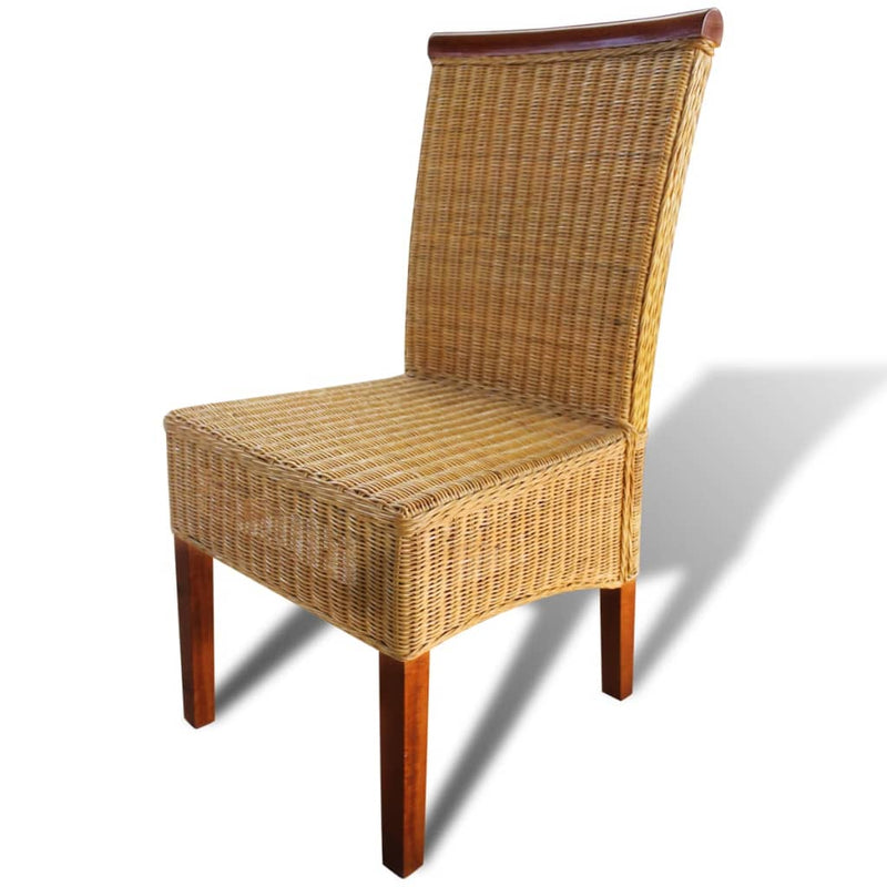 vidaXL 6 db barna természetes rattan étkezőszék