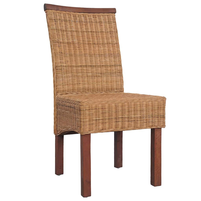 vidaXL 6 db barna természetes rattan étkezőszék