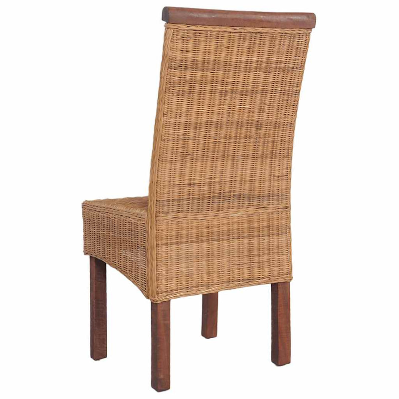 vidaXL 6 db barna természetes rattan étkezőszék