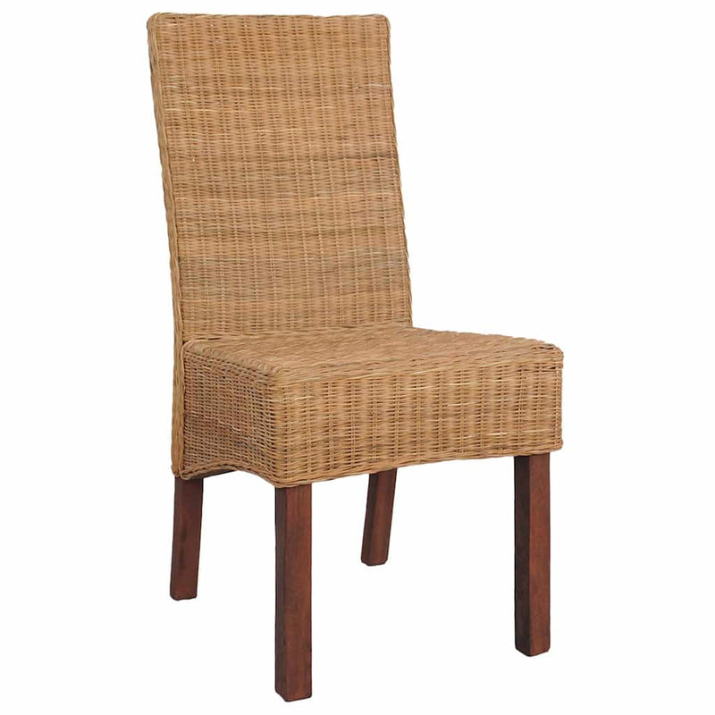 vidaXL 6 db barna természetes rattan étkezőszék