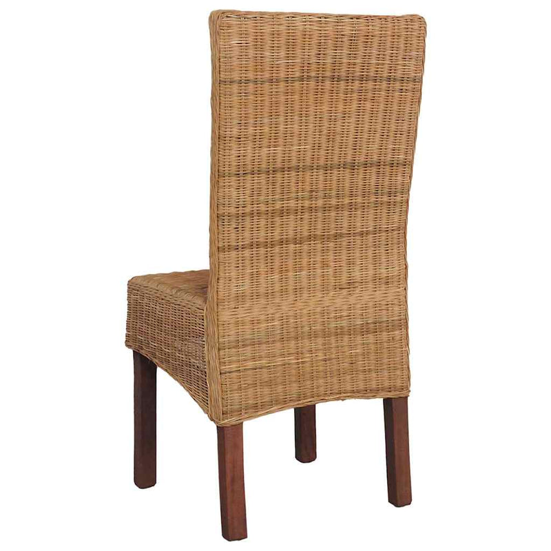 vidaXL 6 db barna természetes rattan étkezőszék