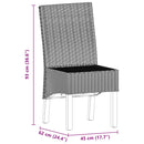 vidaXL 6 db barna természetes rattan étkezőszék