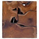 vidaXL tömör tikfa dohányzóasztal / zsámoly