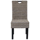 vidaXL 4 db kubu rattan és mangófa étkezőszék