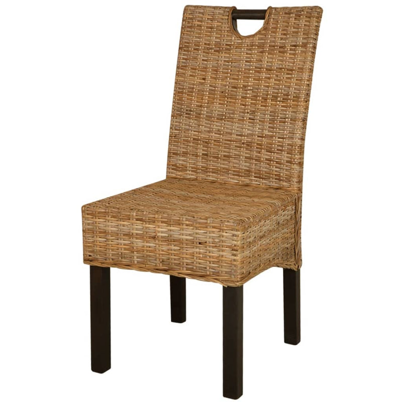 vidaXL 6 db Kubu rattan mangófa étkezőszék