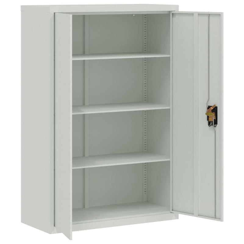 vidaXL szürke acél irodai szekrény 90 x 40 x 140 cm