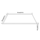 vidaXL edzett üveg asztallap négyszögletes 700x700 mm