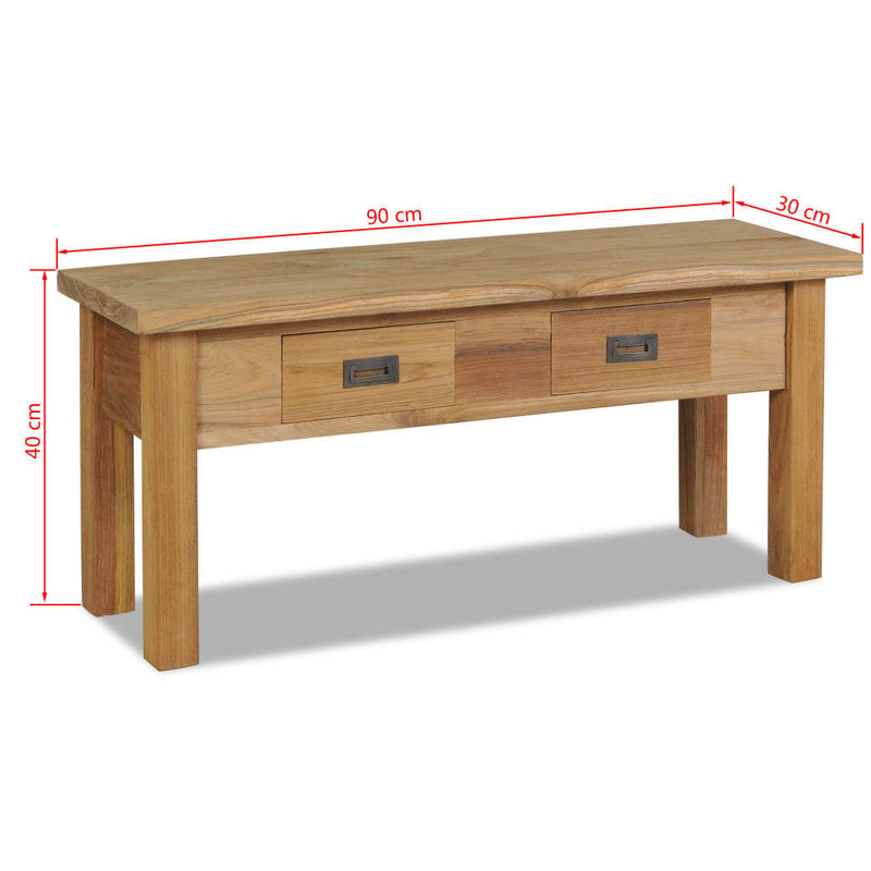 vidaXL tömör tíkfa szék előszoba pad 90 x 30 x 40 cm