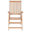 vidaXL 2 db dönthető tömör tíkfa kerti szék