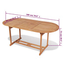 vidaXL tömör tíkfa kerti asztal 180 x 90 x 75 cm