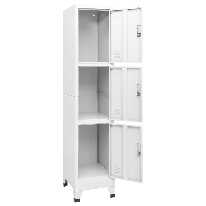 vidaXL öltözőszekrény 3 rekesszel 38 x 45 x 180 cm