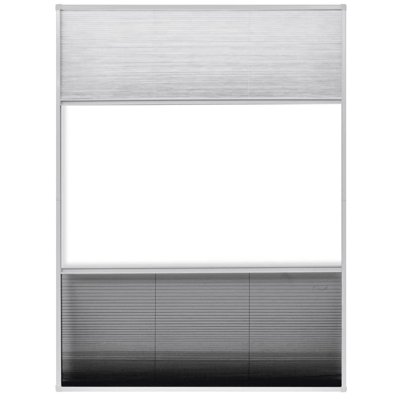 vidaXL pliszé ablak szúnyogháló alumíniumból árnyékolóval 60 x 80 cm