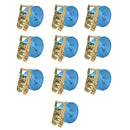 vidaXL 10 db kék racsnis spanifer, 2 tonna 6 m x 38 mm