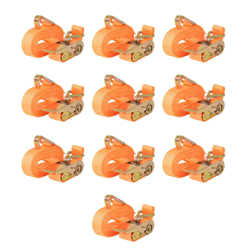 vidaXL 10 db narancssárga racsnis spanifer 0,4 tonna 6 m x 25 mm