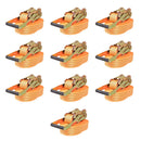 vidaXL 10 db narancssárga racsnis spanifer 2 tonna 8 m x 50 mm