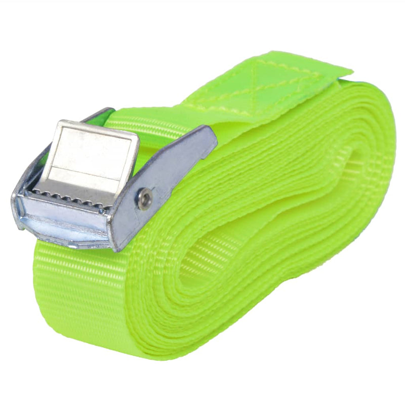vidaXL 10 db fluoreszkáló zöld heveder 0,25 tonna 5 m x 25 mm