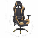 vidaXL Játék Szék Arany 70 x 71 x 136 cm Mübőr