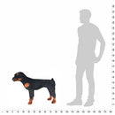 vidaXL fekete és barna álló rottweiler kutya plüssjáték XXL