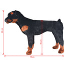vidaXL fekete és barna álló rottweiler kutya plüssjáték XXL