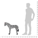 vidaXL fekete-fehér álló zebra plüssjáték XXL