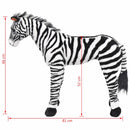 vidaXL fekete-fehér álló zebra plüssjáték XXL