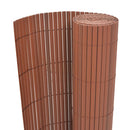 vidaXL barna kétoldalas PVC kerti kerítés 90 x 300 cm