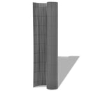 vidaXL szürke kétoldalas PVC kerti kerítés 90 x 300 cm