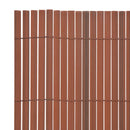 vidaXL barna kétoldalas PVC kerti kerítés 90 x 500 cm
