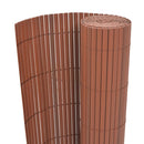 vidaXL Kerti Kerítés Barna 150 x 500 cm PVC