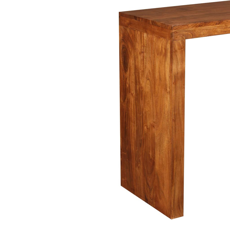 vidaXL tömör fa konzolasztal mézszínű bevonattal 110 x 40 x 76 cm