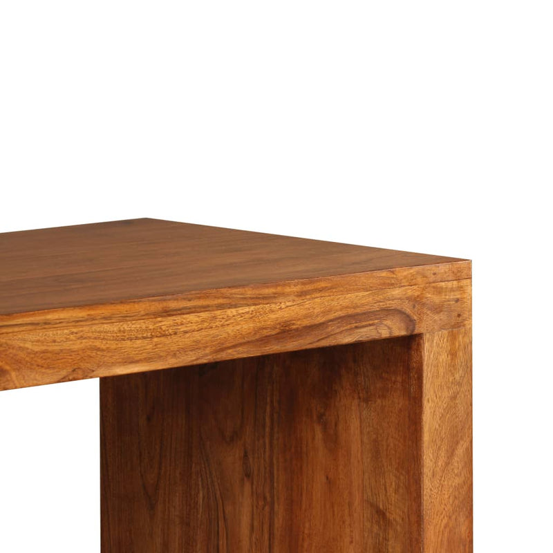 vidaXL tömör fa konzolasztal mézszínű bevonattal 110 x 40 x 76 cm