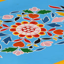 vidaXL türkiz, kézzel festett, tömör mangófa tálaló