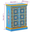 vidaXL türkiz, kézzel festett, tömör mangófa tálaló