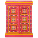 vidaXL rózsaszín, kézzel festett, tömör mangófa tálaló