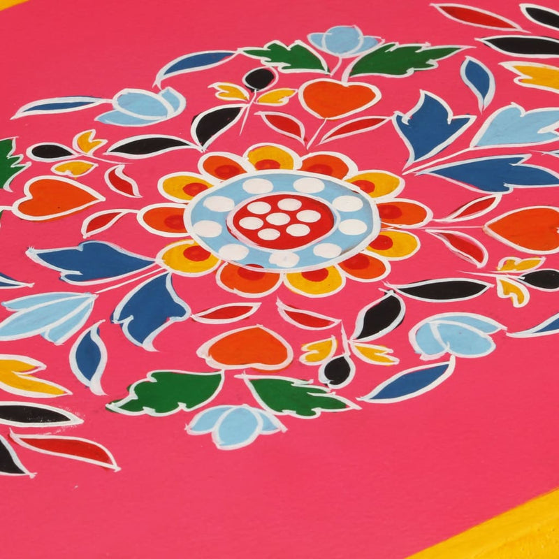 vidaXL rózsaszín, kézzel festett, tömör mangófa tálaló