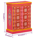 vidaXL rózsaszín, kézzel festett, tömör mangófa tálaló