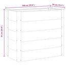 vidaXL szürke WPC kerti magaságyás 100 x 50 x 91 cm