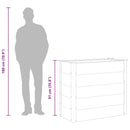 vidaXL szürke WPC kerti magaságyás 100 x 50 x 91 cm