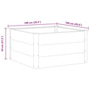 vidaXL szürke WPC kerti magaságyás 100 x 100 x 54 cm