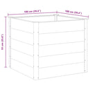 vidaXL szürke WPC kerti magaságyás 100 x 100 x 91 cm