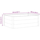 vidaXL szürke WPC kerti magaságyás 150 x 100 x 54 cm