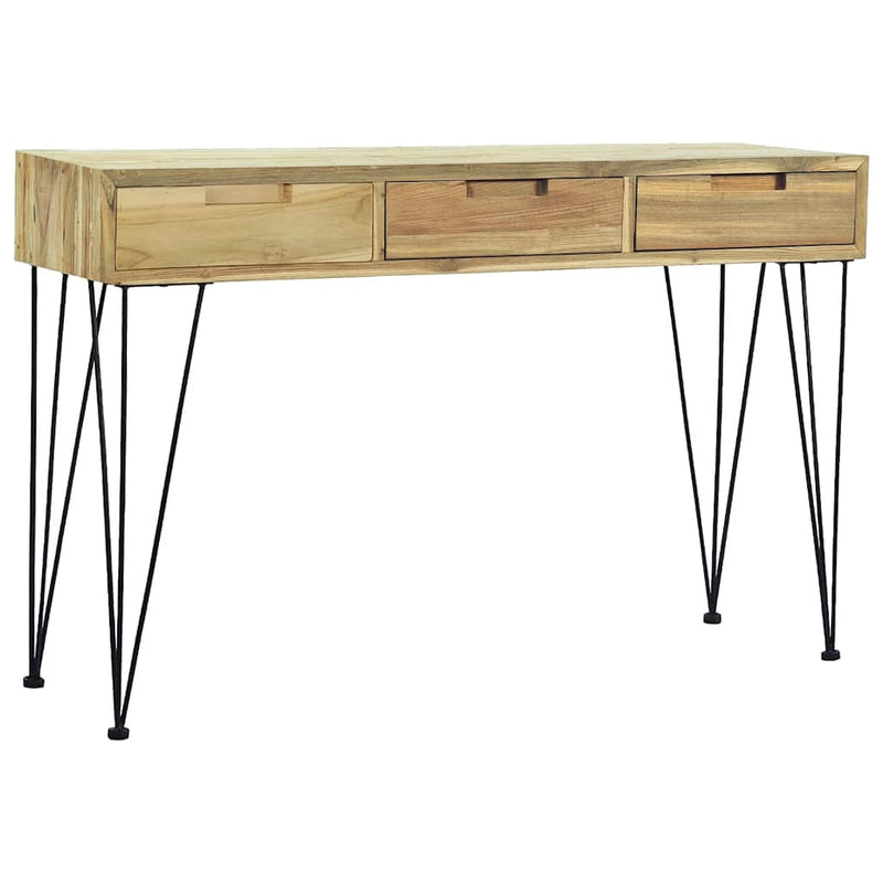 vidaXL tömör tíkfa tálalóasztal 120 x 35 x 76 cm