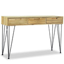 vidaXL tömör tíkfa tálalóasztal 120 x 35 x 76 cm