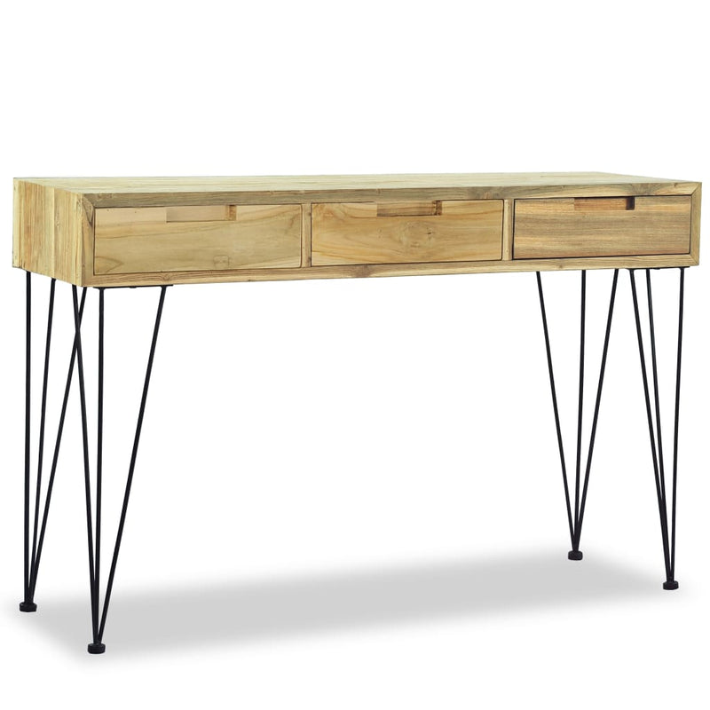 vidaXL tömör tíkfa tálalóasztal 120 x 35 x 76 cm