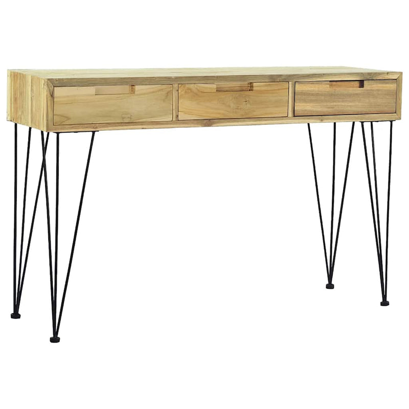 vidaXL tömör tíkfa tálalóasztal 120 x 35 x 76 cm
