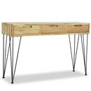 vidaXL tömör tíkfa tálalóasztal 120 x 35 x 76 cm