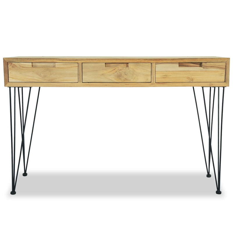vidaXL tömör tíkfa tálalóasztal 120 x 35 x 76 cm
