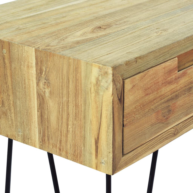vidaXL tömör tíkfa tálalóasztal 120 x 35 x 76 cm